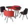 Kosy Koala Faux Leather Dining Set 90x90cm 5pcs