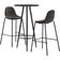 vidaXL 3051131 Bargrupp, 1 Bord inkl. 2 Stolar