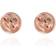 Tory Burch Miller Pavé Studs - Rose Gold/Transparent