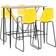 vidaXL 279902 Bargrupp, 1 Bord inkl. 4 Stolar
