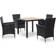vidaXL 46025 Matgrupp, 1 Bord inkl. 4 Stolar