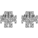 Tory Burch Kira Pavé Studs - Silver/Transparent