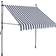 vidaXL Retractable Awning Patio with Hand Crank and LED 78.7' Anthracite 200x120cm