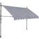 vidaXL Retractable Awning Patio with Hand Crank and LED 98.4' Blue and White 250x120cm