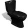 vidaXL Toilette avec réservoir Noir 240550