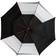 TaylorMade Double Canopy Golf Umbrella - Black/White/Charcoal