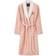 Lexington Cotton Velour Contrast Robe Unisex - Pink/White