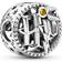 Pandora Harry Potter Logo Charm - Silver/Yellow