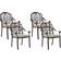 Beliani Ancona 4-pack Chaise de jardin pour repas