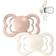 Bibs Chupete Supreme Blush /Ivory Silicona 6-36 meses 2 unidades