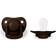 Filibabba Pacifiers Chocolate 0-6m 2-pack