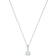 Swarovski Solitaire Necklace Rhodium Plated - White