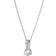 Swarovski Solitaire Necklace Rhodium Plated - White