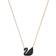 Swarovski Iconic Swan Pendant Necklace - Rose Gold/Black