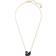 Swarovski Iconic Swan Pendant Necklace - Rose Gold/Black