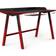 Alphason Fuego Gaming Desk - Black/Red, 1350x650x810mm