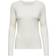 Only Natalia L/S Rib Pullover Knt White Female