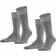 Falke Happy Crew Socks 2-Pack - Light Grey