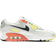 Nike Air Max 90 White/Green/Bright Mango Women's