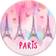 Popsockets Grip Paris Love Rose et Rouge