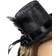 Smiffys Mini Top Hat with Ribbon and Feather Black