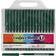 Colortime Felt Tip Pens Dark Green 18-Pack