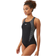 Speedo Boomstar Splice Flyback Swimsuit - Black/White