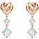 Swarovski Pendants d'oreilles Lifelong Heart, Cœur, Blanches, Placage de ton or rosé