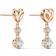 Swarovski Pendants d'oreilles Lifelong Heart, Cœur, Blanches, Placage de ton or rosé