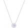 Swarovski Sparkling Dance Round Necklace - Silver/Blue/White