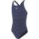 Speedo Essential Endurance+ Stripe Medalist Swimsuit - Navy/White (812516F132)