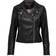 Only Gemma Biker Faux Leather Jacket - Black