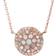 Fossil Disc Pendant Necklace - Rose Gold/Multicolour