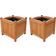 vidaXL Planter Flower Boxes With PE Lining Patio 2 Pcs 30x30x30 cm 30x30x30cm