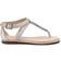 Clarks Bay Poppy Sandalen en Sloffen - Zilver/Beige/Wit