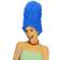 Widmann Marge Blue Wig