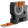 DYMO Rhino Vinyl Black on Orange