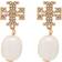 Tory Burch Burch-Pendant Earrings With Logo Jewels Oro-Donna