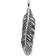 Thomas Sabo Feather Pendant - Silver/Black
