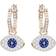 Swarovski Symbolic Evil Eye Hoops - Rose Gold/Blue/Transparent