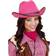 Widmann Cowboyhoed roze met strass steentjes