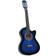 vidaXL Guitare Classique Découpée Western 6 Cordes Instrument d'Apprentissage Instrument de Musique Musicien Amateur Noir 38