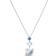 Swarovski Dazzling Swan Necklace - Silver/Blue/White