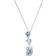 Swarovski Dazzling Swan Necklace - Silver/Blue/White