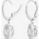 Swarovski Una Rhodium Plated And Zirconia Drop Earrings 5504652 For Women