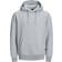 Jack & Jones Plain Hoodie - Grey/Light Grey Melange