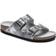 Birkenstock Arizona Suede Leather - Vintage Metallic Gray Silver