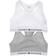 Tommy Hilfiger Organic Cotton Logo Bralette 2-pack - Mid Grey Heather/White (UG0UG00381-0UD)