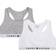 Tommy Hilfiger Organic Cotton Logo Bralette 2-pack - Mid Grey Heather/White (UG0UG00381-0UD)