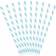 PartyDeco Straws Sky Blue/White 10-pack